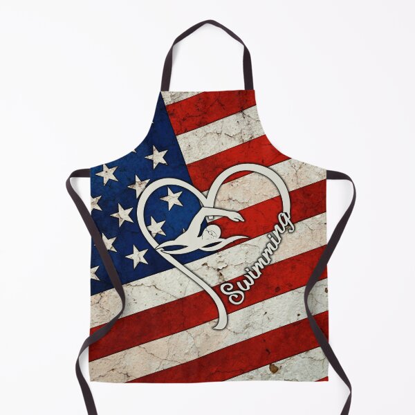 Item preview, Swimming American Flag Retro Art designed and sold by SweetThreads79.