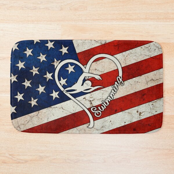 Item preview, Swimming American Flag Retro Art designed and sold by SweetThreads79.