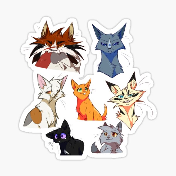 Cute Warrior Cats Sticker Set Bluestar Fireheart 