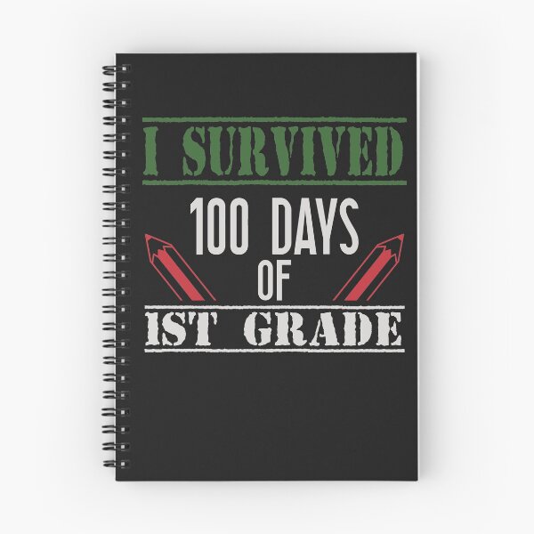 Item preview, I Survived 100 Days of 1st Grade- for black or dark backgrounds designed and sold by CowandPanda.
