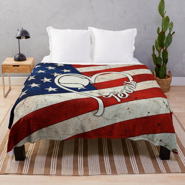 Item preview, Tennis American Flag Retro Art designed and sold by SweetThreads79.