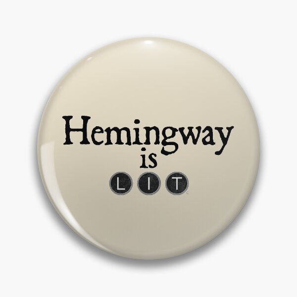 Item preview, Hemingway is Lit designed and sold by CuriousCurios.