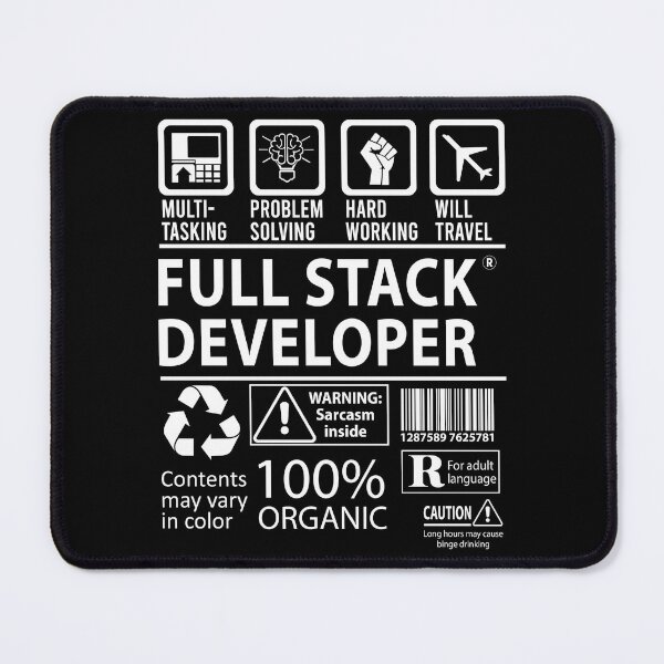 Item preview, Full Stack Developer T Shirt - MultiTasking Certified Job Gift Item Tee designed and sold by oslandefren.