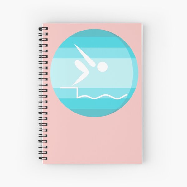 Swim team female swimmer in pool Spiral Notebook for Sale by dontlaughswim