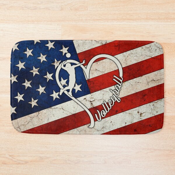 Item preview, Volleyball American Flag Retro Art designed and sold by SweetThreads79.
