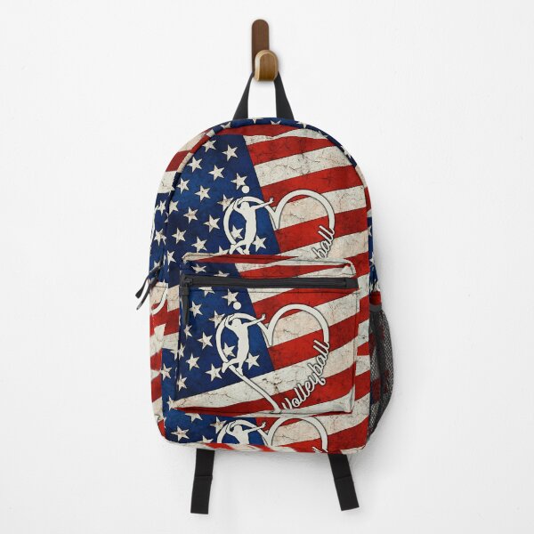 Item preview, Volleyball American Flag Retro Art designed and sold by SweetThreads79.