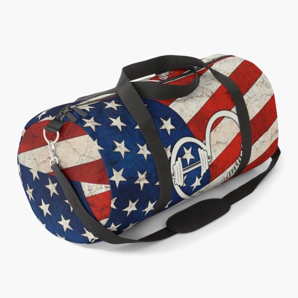 Item preview, Weightlifting American Flag Retro Art designed and sold by SweetThreads79.