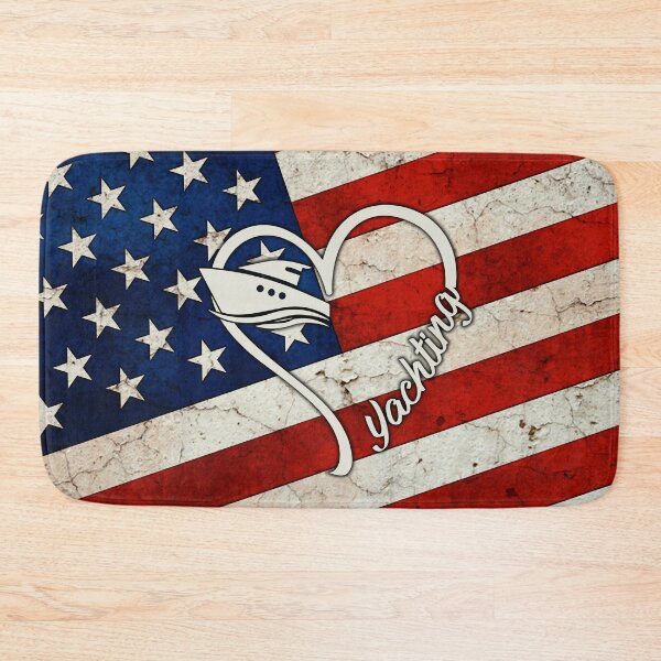 Item preview, Yachting American Flag Retro Art designed and sold by SweetThreads79.