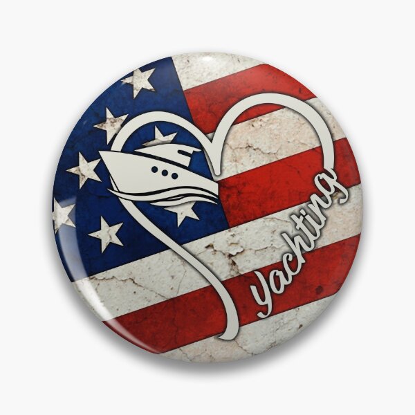 Item preview, Yachting American Flag Retro Art designed and sold by SweetThreads79.