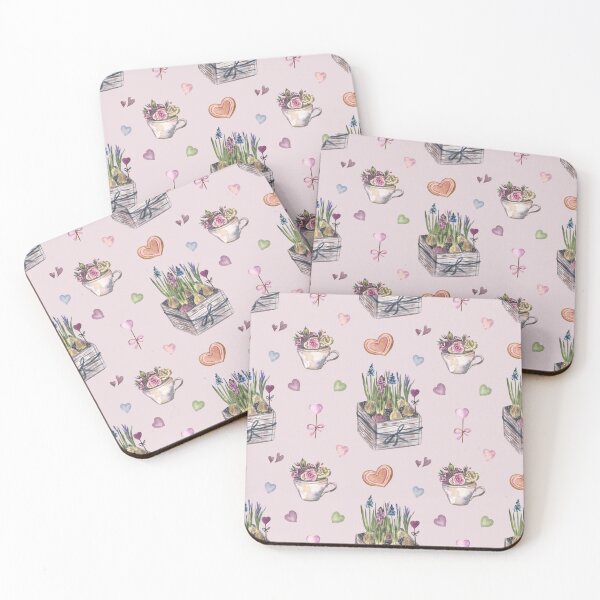 Item preview, Wooden boxes with spring flowers designed and sold by Flowersforbear.
