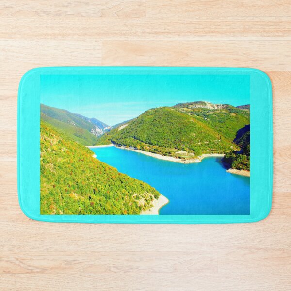 Item preview, Scene from Lago di Fiastra with blue waters designed and sold by Kristina Drozd.