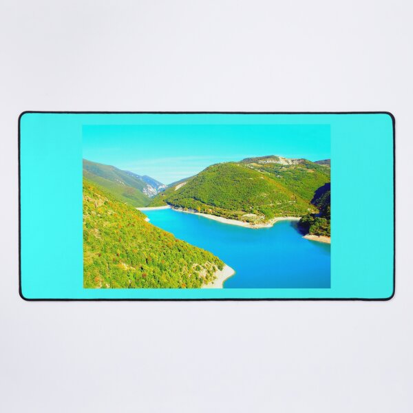 Item preview, Scene from Lago di Fiastra with blue waters designed and sold by Kristina Drozd.