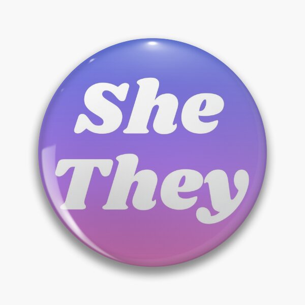 Item preview, She/They Pronouns (Bi Pride) designed and sold by houseplantbabe.