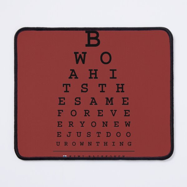 Item preview, Kimi Raikkonen Quotes - Eye Chart - Dark designed and sold by InoaShop.
