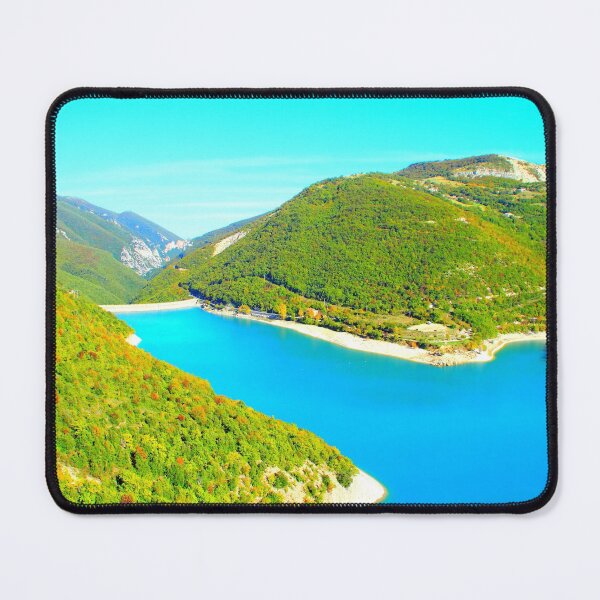 Item preview, Scene from Lago di Fiastra with blue waters designed and sold by Kristina Drozd.