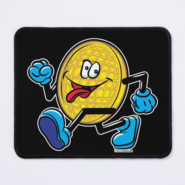 Item preview, Happy Smiling Waffle Mascot strutting  by eShirtLabs designed and sold by eShirtLabs.