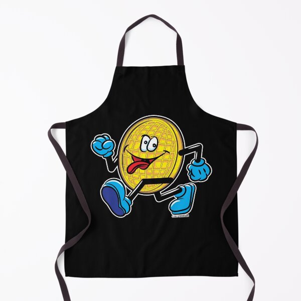 Item preview, Happy Smiling Waffle Mascot strutting  by eShirtLabs designed and sold by eShirtLabs.