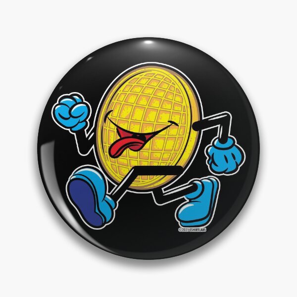 Item preview, Happy Smiling Waffle Mascot strutting by eShirtLabs designed and sold by eShirtLabs.