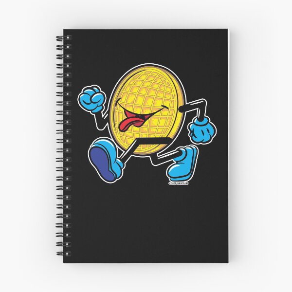 Item preview, Happy Smiling Waffle Mascot strutting by eShirtLabs designed and sold by eShirtLabs.