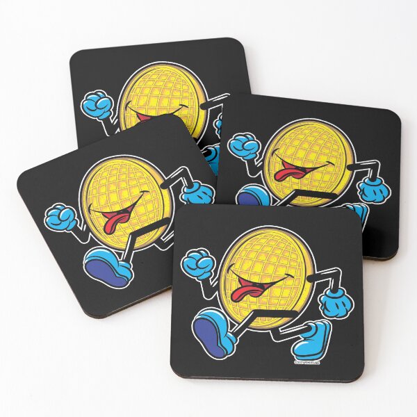 Item preview, Happy Smiling Waffle Mascot strutting by eShirtLabs designed and sold by eShirtLabs.
