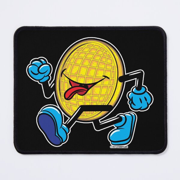 Item preview, Happy Smiling Waffle Mascot strutting by eShirtLabs designed and sold by eShirtLabs.