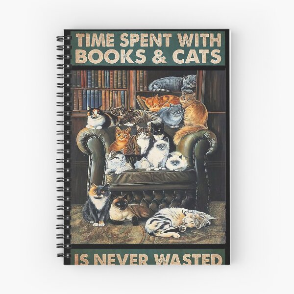 Item preview, Time Spent with books and cats is never wasted designed and sold by SimonsonNuala.