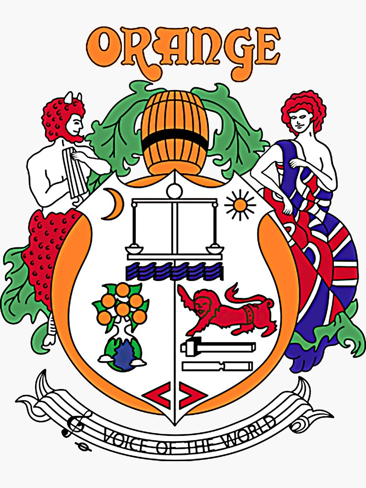 "Orange Amps Vintage Crest " Sticker for Sale by Nicplefrw36 Redbubble