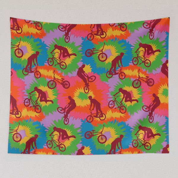 Aperçu de l'œuvre Motif tie-dye coloré BMX créée et vendue par SweetThreads79.