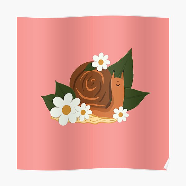 Daisy Snail - Pink Poster