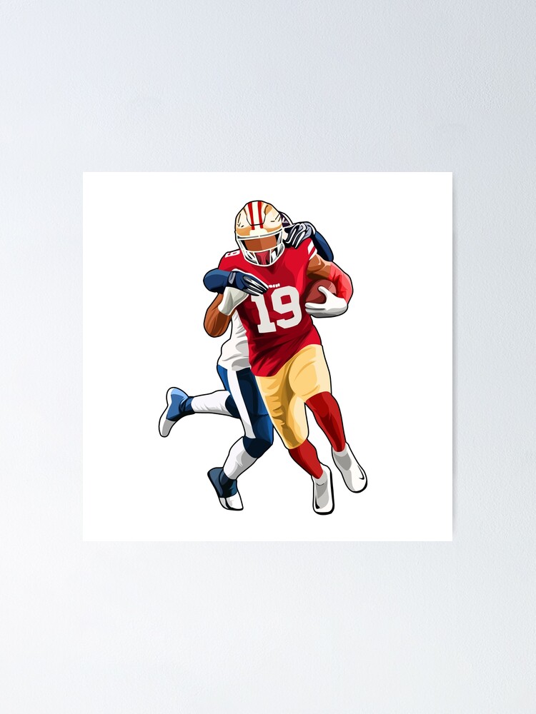 Deebo Samuel Number 19 Jersey San Francisco 49ers Inspired Poster