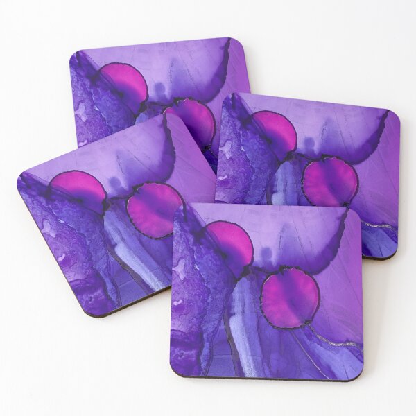 Item preview, Rich Purple and Hot Pink Abstract Alcohol Ink designed and sold by melodywatson.