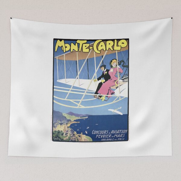 Item preview, 1910 Monte Carlo Aviation Competition Advertising Poster designed and sold by retrographics.