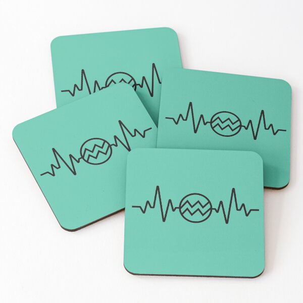 Item preview, Heartbeat Tattoos / Aquarius Heartbeat Tattoo designed and sold by haRexia.