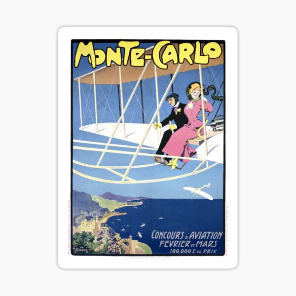 Artikel-Vorschau von 1910 Monte Carlo Luftfahrtwettbewerb Werbeplakat, designt und verkauft von retrographics.