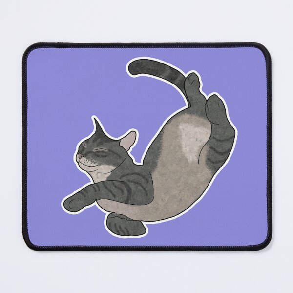 Item preview, Pin-Up Cat - Sleepy Gray Tabby Cat designed and sold by katkarynd.