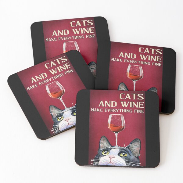 Item preview, Cats and wine make everything fine designed and sold by SimonsonNuala.