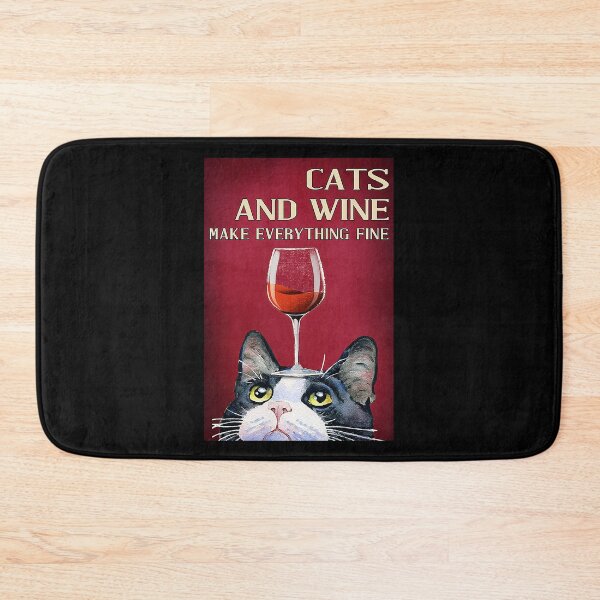 Item preview, Cats and wine make everything fine designed and sold by SimonsonNuala.