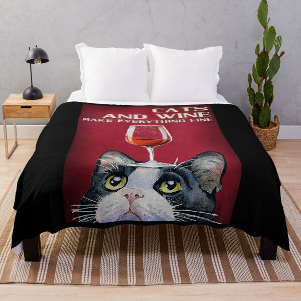 Item preview, Cats and wine make everything fine designed and sold by SimonsonNuala.