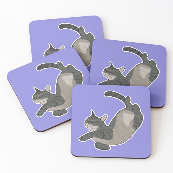 Item preview, Pin-Up Cat - Sleepy Gray Tabby Cat designed and sold by katkarynd.