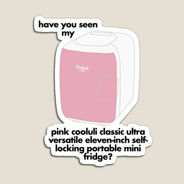 pink cooluli classic ultra versatile eleven-inch self-locking portable mini  fridge | Sticker