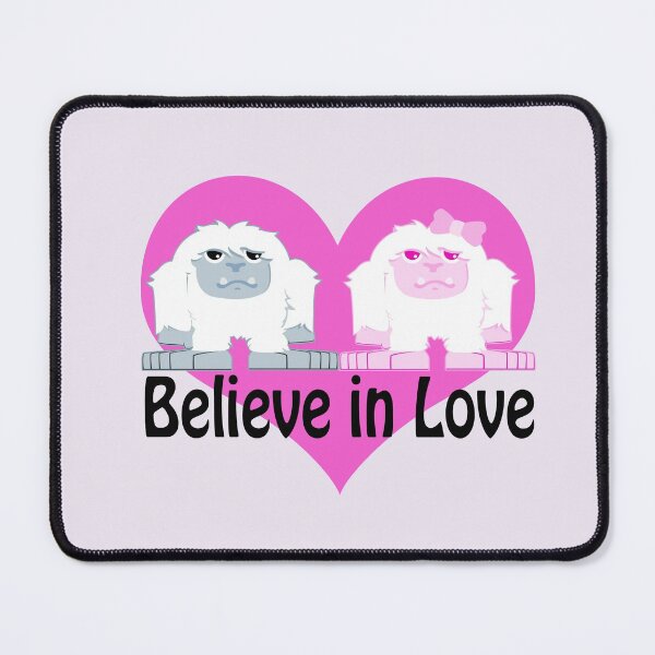 Item preview, Believe in Love Cute Cartoon Yeti Couple designed and sold by Hedgie Designs.