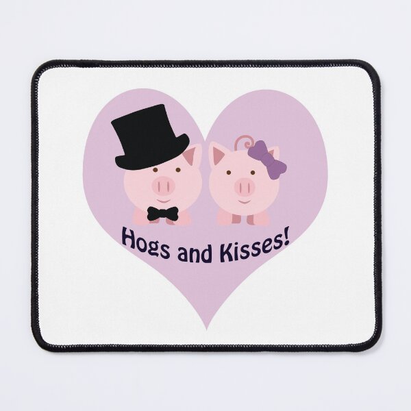 Item preview, Hogs and Kisses Cute Cartoon Pig Couple designed and sold by Hedgie Designs.