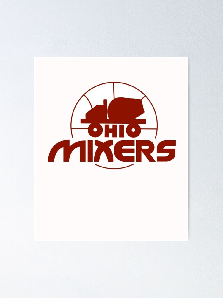 "Ohio Mxers Continental Basketball Association Vintage Logo" Poster for
