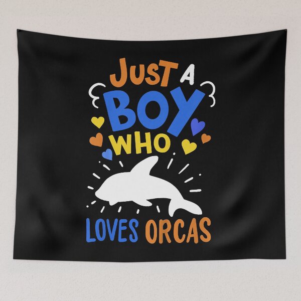 Item preview, Just A Boy Who Loves Orcas designed and sold by spherevilla.