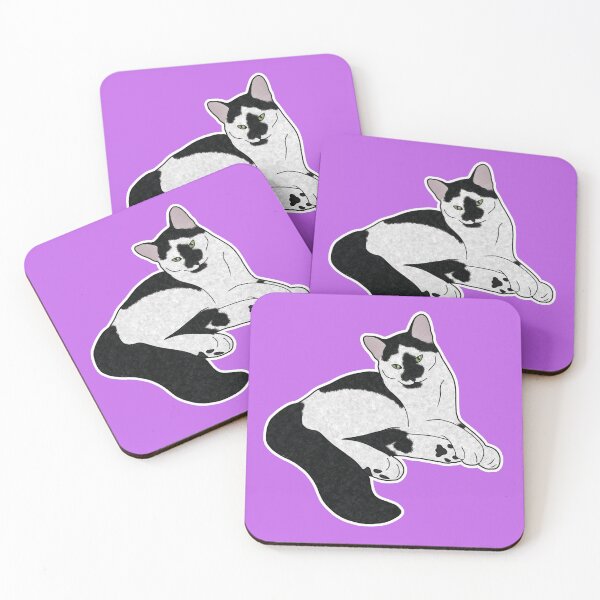 Item preview, Pin-Up Cat - Black and White Cat designed and sold by katkarynd.