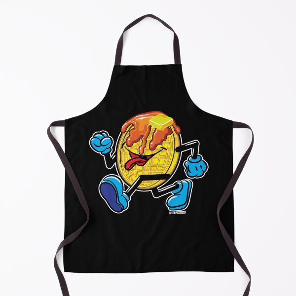 Item preview, Plain Waffle Mascot with maple syrup and butter strutting by eShirtLabs designed and sold by eShirtLabs.