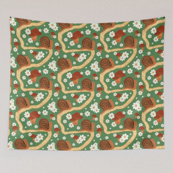 Item preview, Daisy Snail Pattern - Green designed and sold by doodlebelleart.