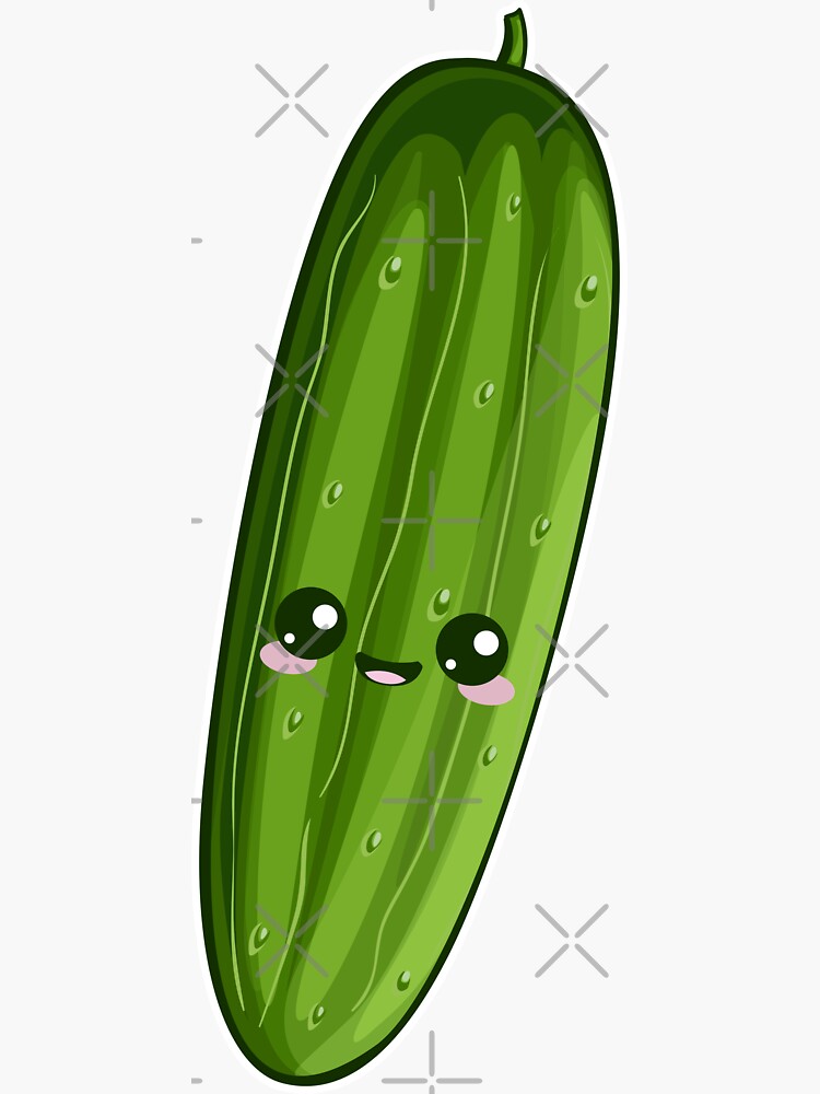 "Cucumber / Cute Kawaii Cucumber" Sticker for Sale by CoolSkin Redbubble