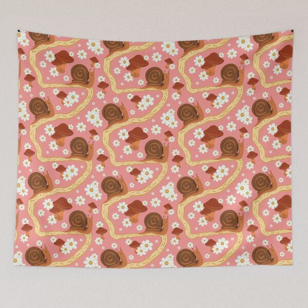 Item preview, Daisy Snail Pattern - Pink designed and sold by doodlebelleart.