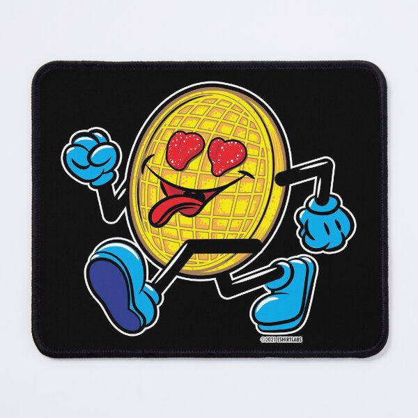 Item preview, Plain Waffle Mascot with Strawberries strutting  by eShirtLabs designed and sold by eShirtLabs.